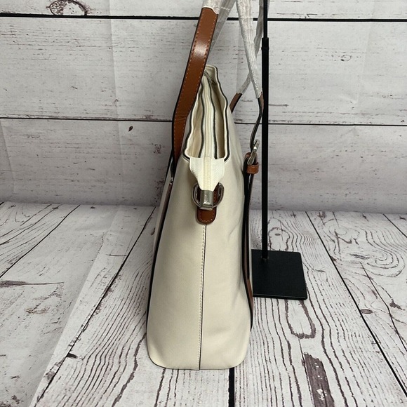 Cluci Laptop Travel Tote Bag White Padded Double Strap‎ Inner Pockets - Picture 3 of 13